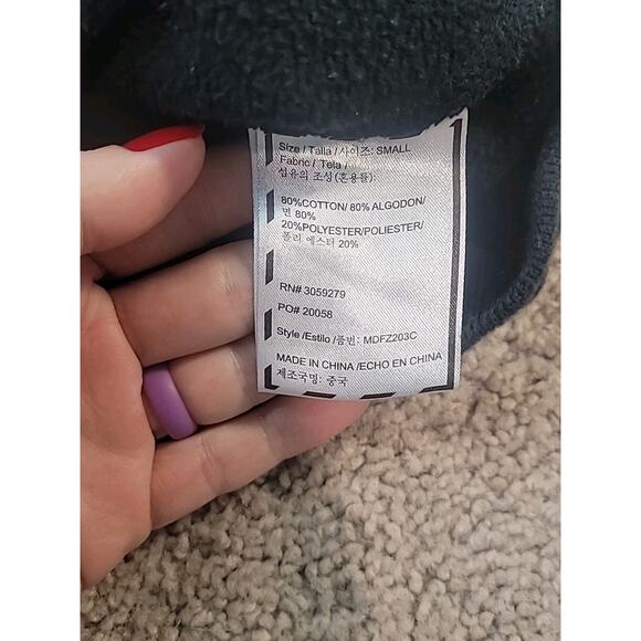 Splurge On X Black Hoodie – Red Rhinestone Hockey Mask – Rare Anime S EUC - Picture 8 of 10